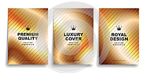 Set of luxury gold designer covers