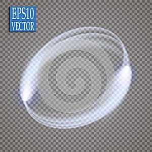 Set of magic glowing spark swirl trail effect on transparent background. Bokeh glitter wave line with flying