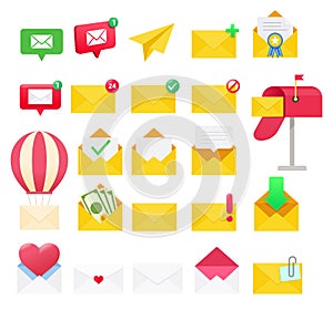 Set of Mail icon illustration