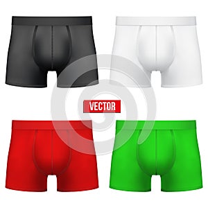 Set Male of different colors underpants briefs. photo