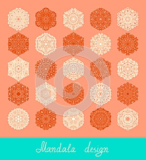 Set of mandala design, circle ornament collection