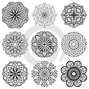 Set of mandalas