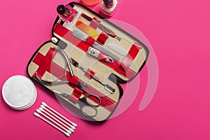 Set of manicure instruments and tools-2