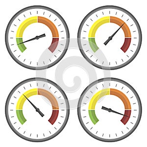 Set of Manometer Icons