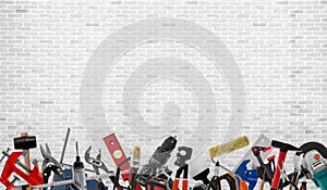 Set of many construction - repair tools