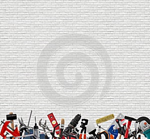 Set of many construction - repair tools