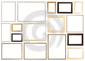 Set of many different frames isolated on white