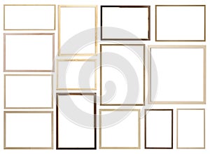 Set of many different frames isolated on white