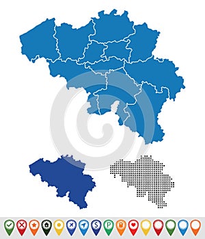 Set maps of Belgium