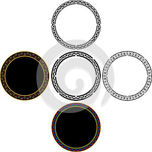 Set of mayan circles