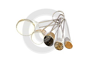 Set of measuring spoons with spices