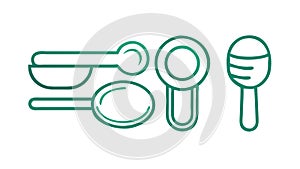 Set of Measuring Spoons Vector for Culinary Baking, vector design Generative AI