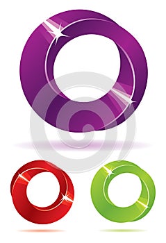 Set of mebius strips.