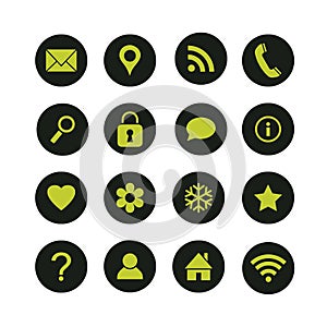 Set of media and communication vector icons