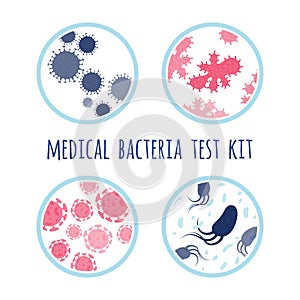 Set of medical bacteria templates