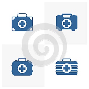 Set of Medical bag logo design vector template, Travel logo design concept, Icon symbol