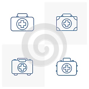Set of Medical bag logo design vector template, Travel logo design concept, Icon symbol