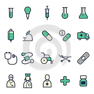 set of medical icons. Vector illustration decorative design