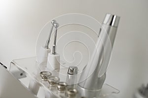 A set of medical instruments for cosmetology