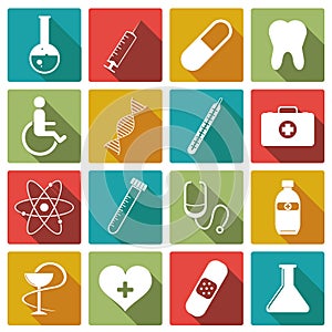 Set of medicine icon. Vector illustration
