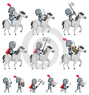 Set of medieval army