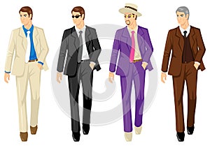 Set of Men In Different Suit