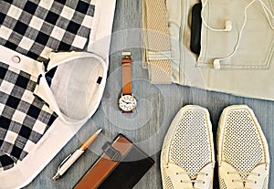 Set of men's clothing and accessories