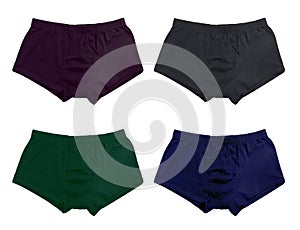 Set of men`s underwear on background