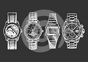 Set of men`s wristwatches