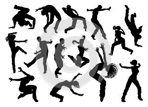 Street Dance Dancer Silhouettes photo