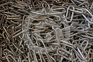 Set of metal chain, isolated on white background