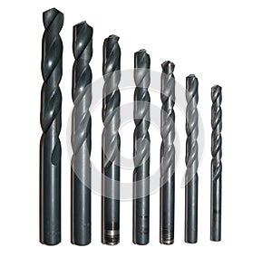 Set of metal drills photo