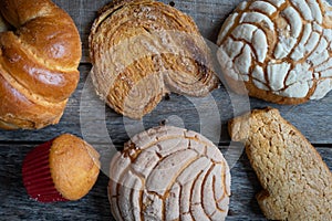 Set of mexican sweet bread photo