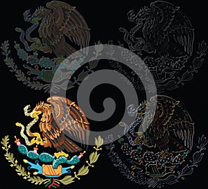 Set of Mexico symbol