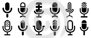 Set microphone speaker icon sign Ã¢â¬â vector