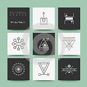 Set of minimal geometric shapes