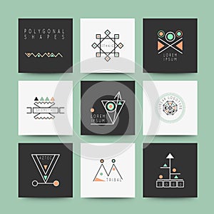 Set of minimal geometric shapes