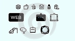 Set of Minimalist Web Icons