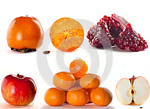 A set of mix fruit