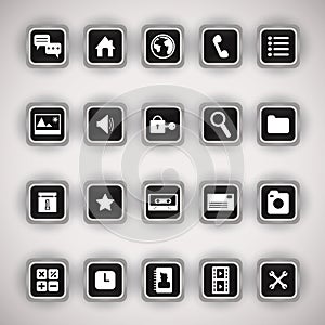 set of mobile application icons. Vector illustration decorative design