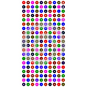 Set of mobile icon colorful