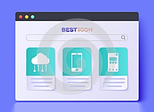 Set Mobile phone, Network cloud connection and Mobile phone icon. Vector