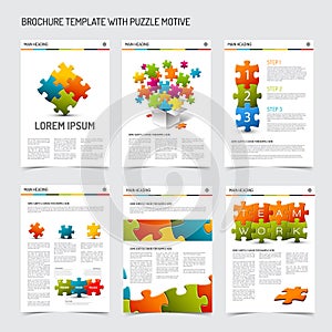 Set of modern brochure flyer design templates