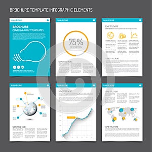 Set of modern brochure flyer design templates