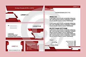 Set of Modern Business Stationery Template Design