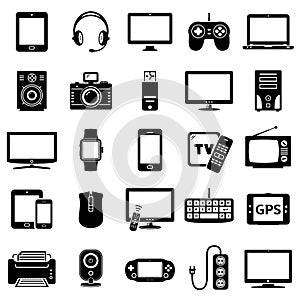 Set of Modern Digital devices icons