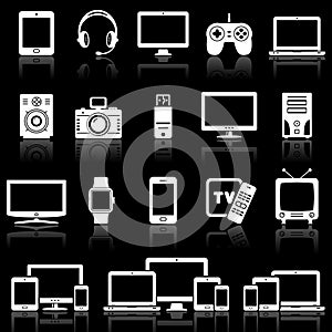 Set of Modern Digital devices icons set