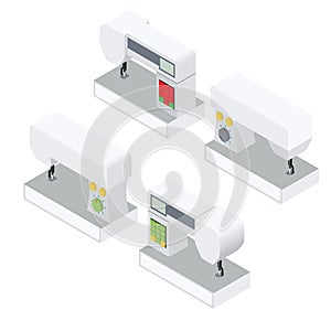 Set modern electronic sewing machines