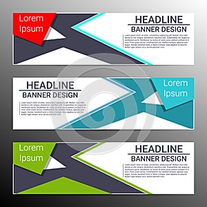 Set of modern infografic banners. Vector
