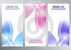 Set of modern infografic banners. Vector photo